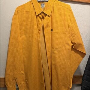 Cinch Men's Golden Yellow Patterned Button-Up Shirt Jacket